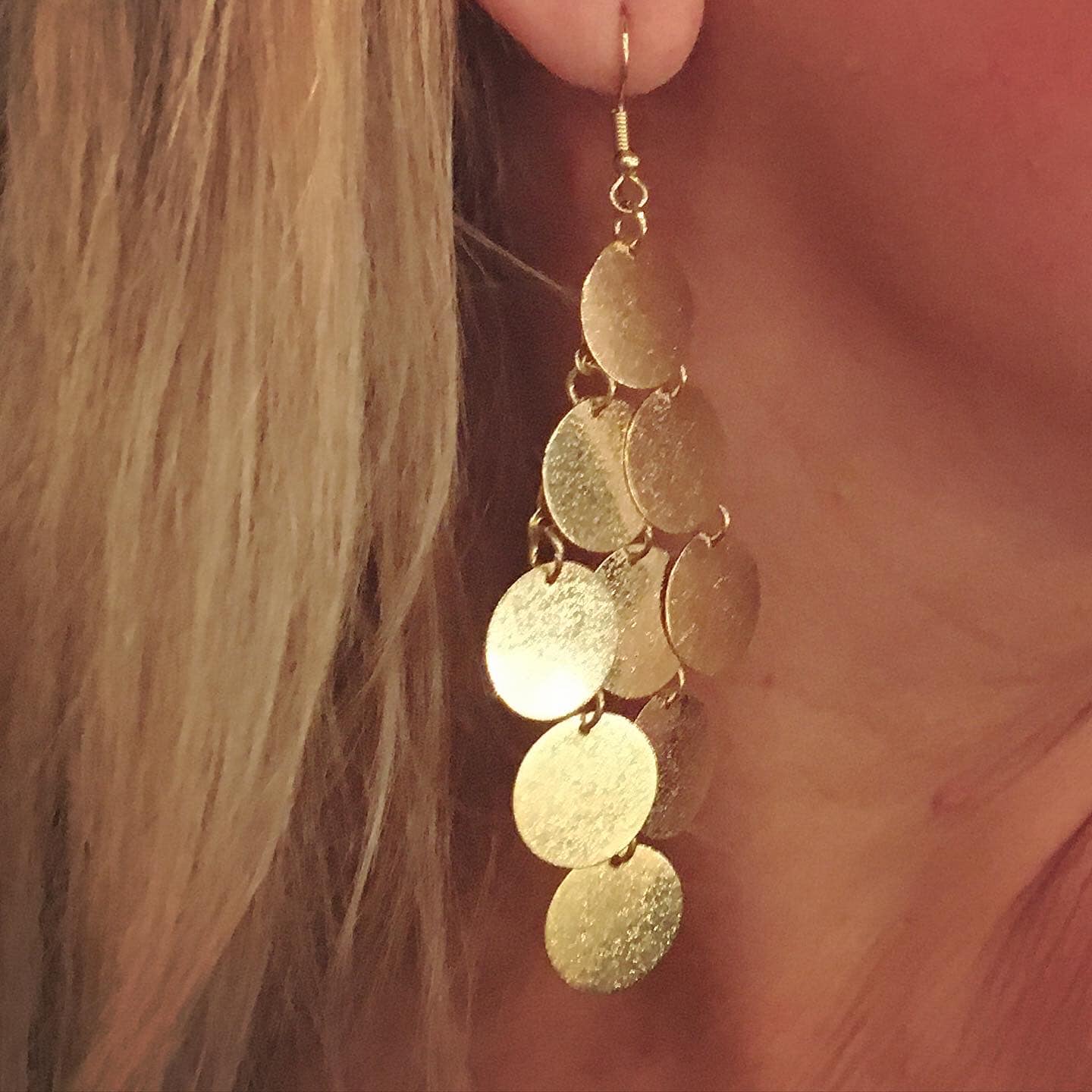 Gold Discs Chandelier Drop