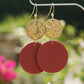 Riviera Gold Coin Dangle In Deep Terracotta