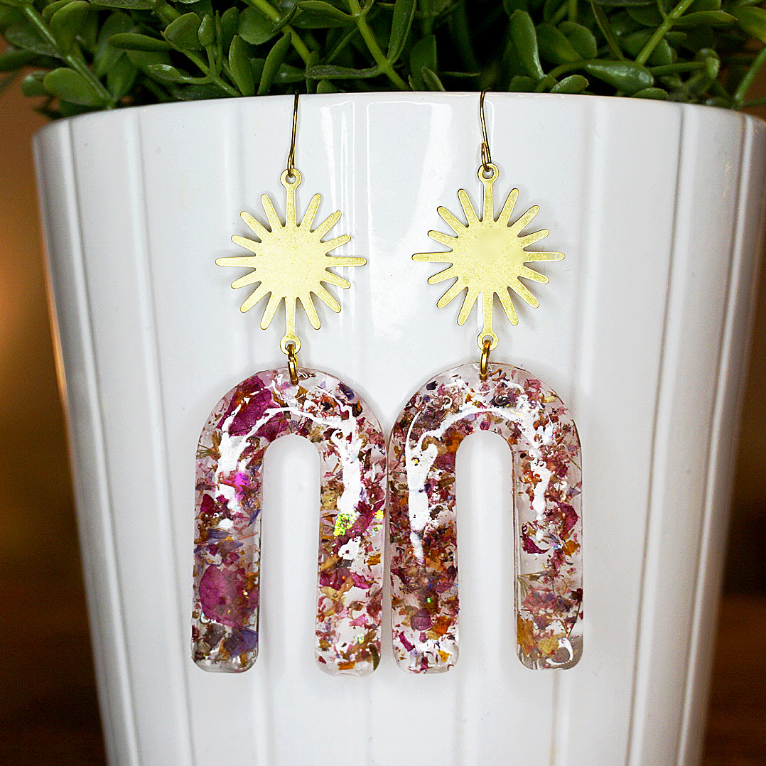 Art Deco Sun & Confetti Arch Dangle