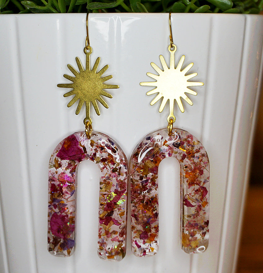 Art Deco Sun & Confetti Arch Dangle