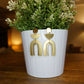 Golden Double Arch Brass Stud Dangle