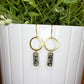 Jasper Bead & Golden Hoop Dangle