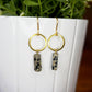 Jasper Bead & Golden Hoop Dangle