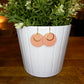 Light Terracotta Disc & Brass Dangle