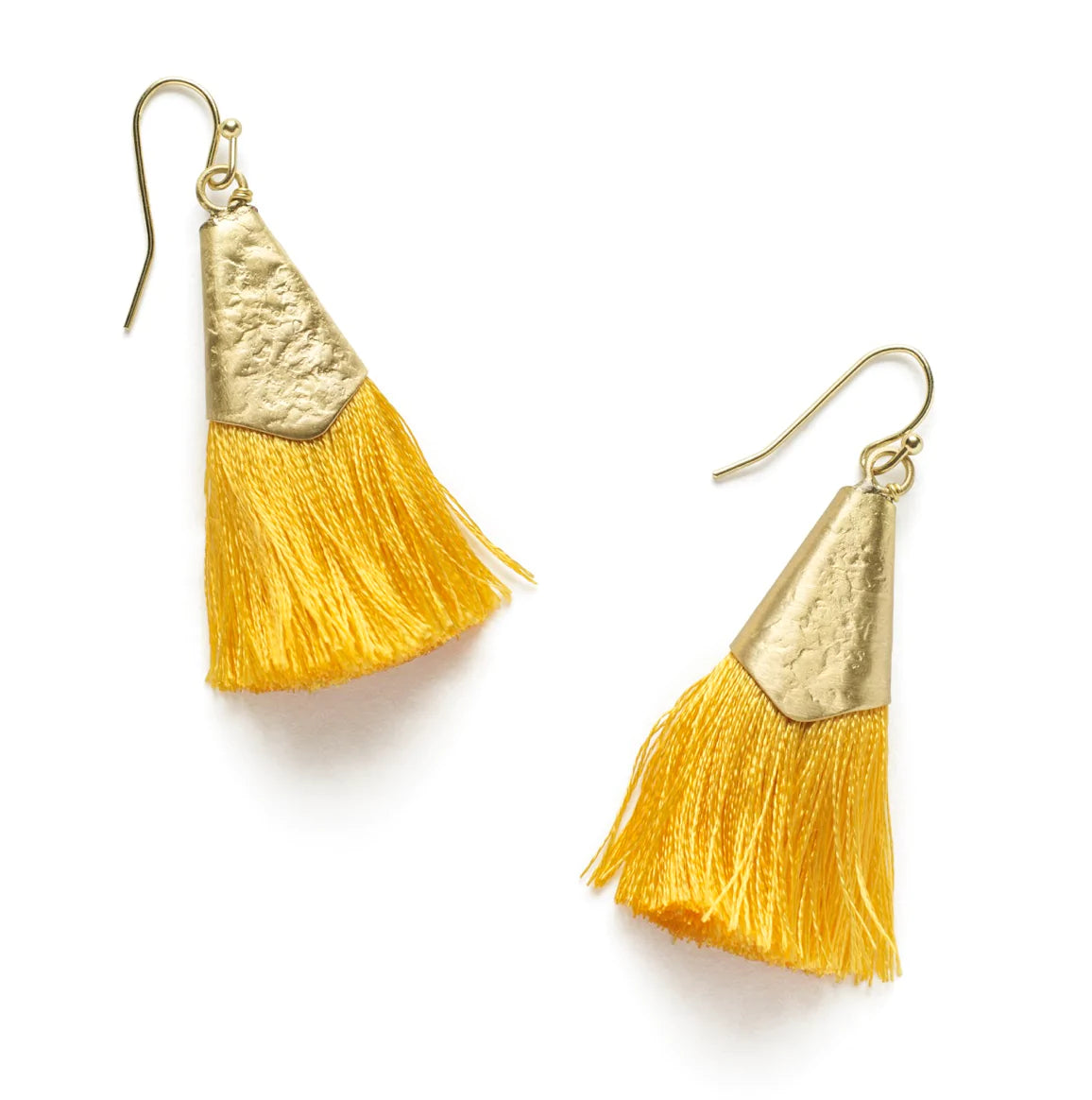 Handmade earrings | Feria Sunset & Gold Tassel