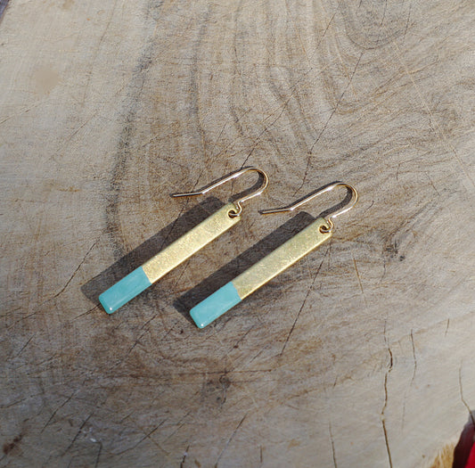 Turquoise & Brass Glow Bar