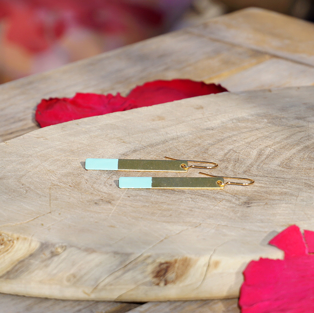 Turquoise & Brass Glow Bar