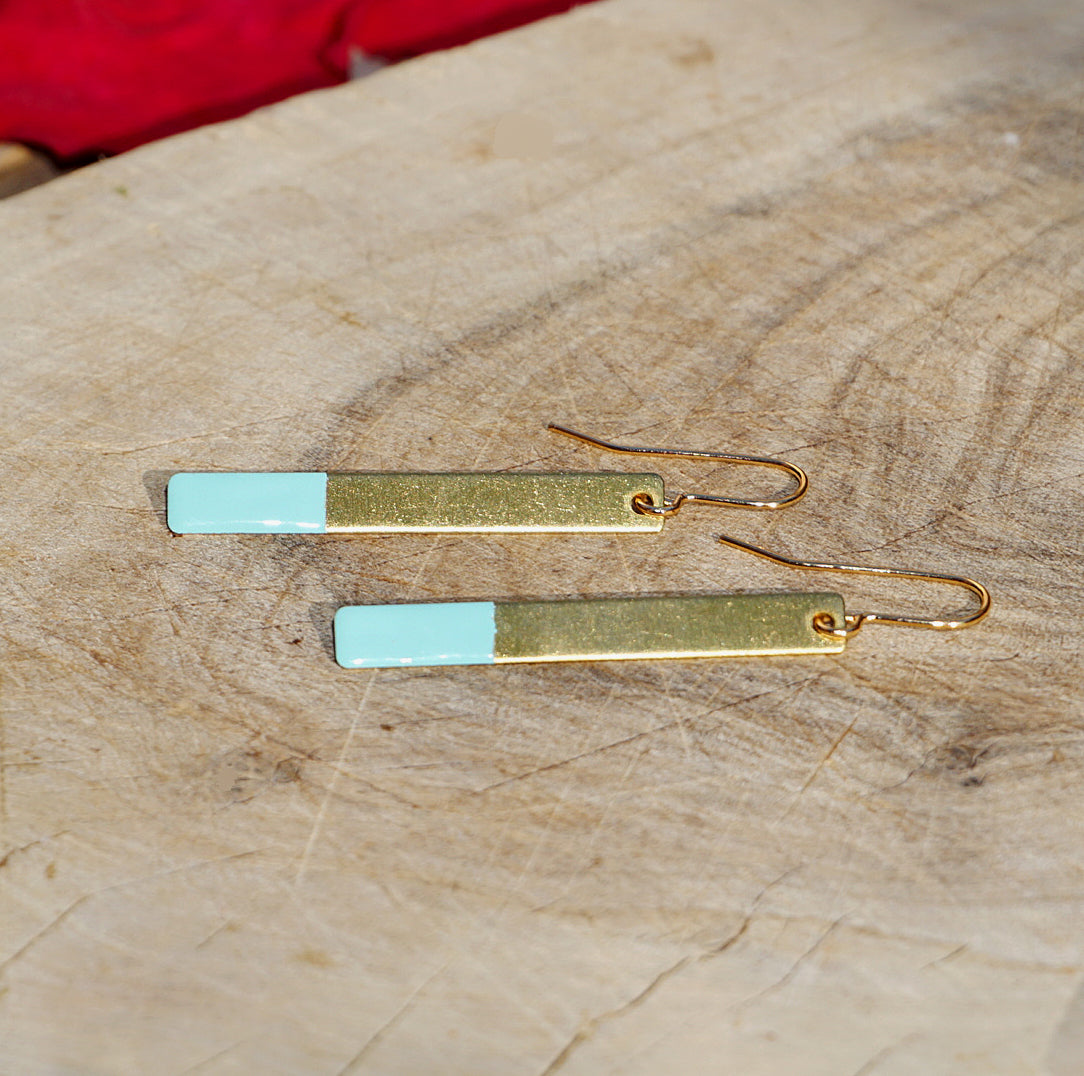 Turquoise & Brass Glow Bar