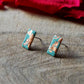 Turquoise & Copper Leaf Embellished Rectangle