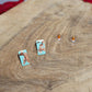 Turquoise & Copper Leaf Embellished Rectangle