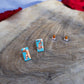 Turquoise & Copper Leaf Embellished Rectangle