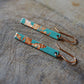 Turquoise & Copper Leaf Embellished Bar